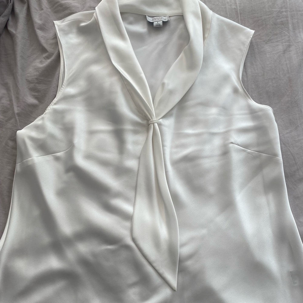 Tahari tie-color top